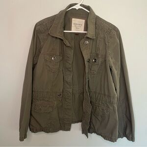 Y2K Style Sonoma Khaki Utility Jacket 100% Cotton Womens XL